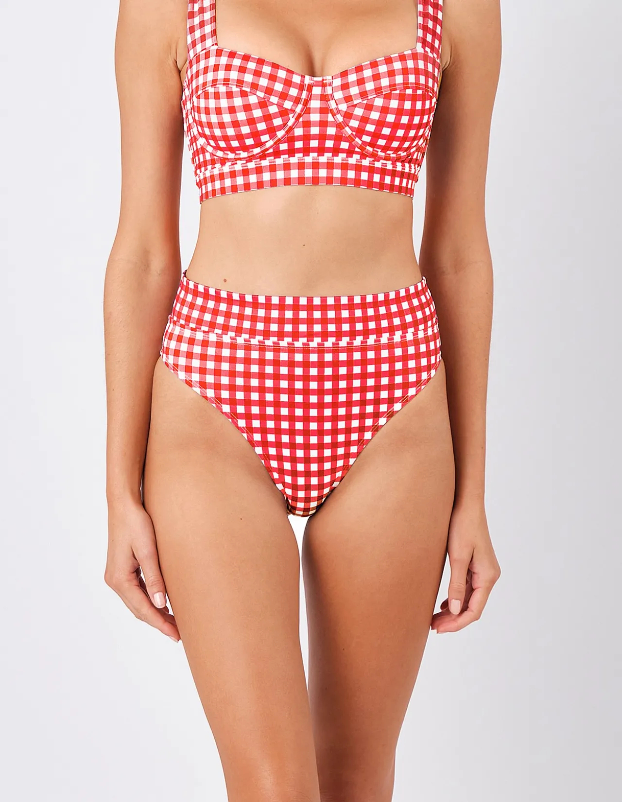 High-Cut High-Waisted Bikini Bottom