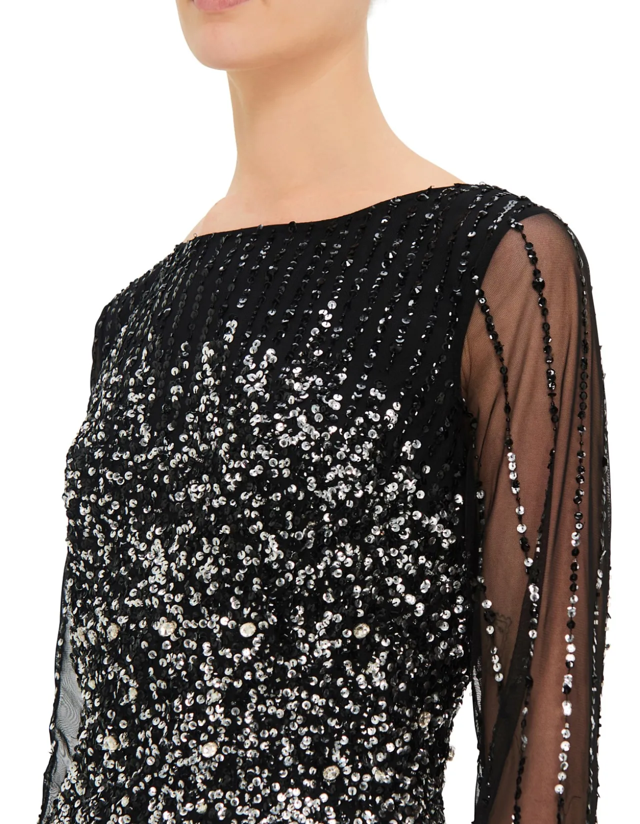 HIGH NECK LS GOWN