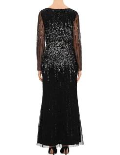 HIGH NECK LS GOWN