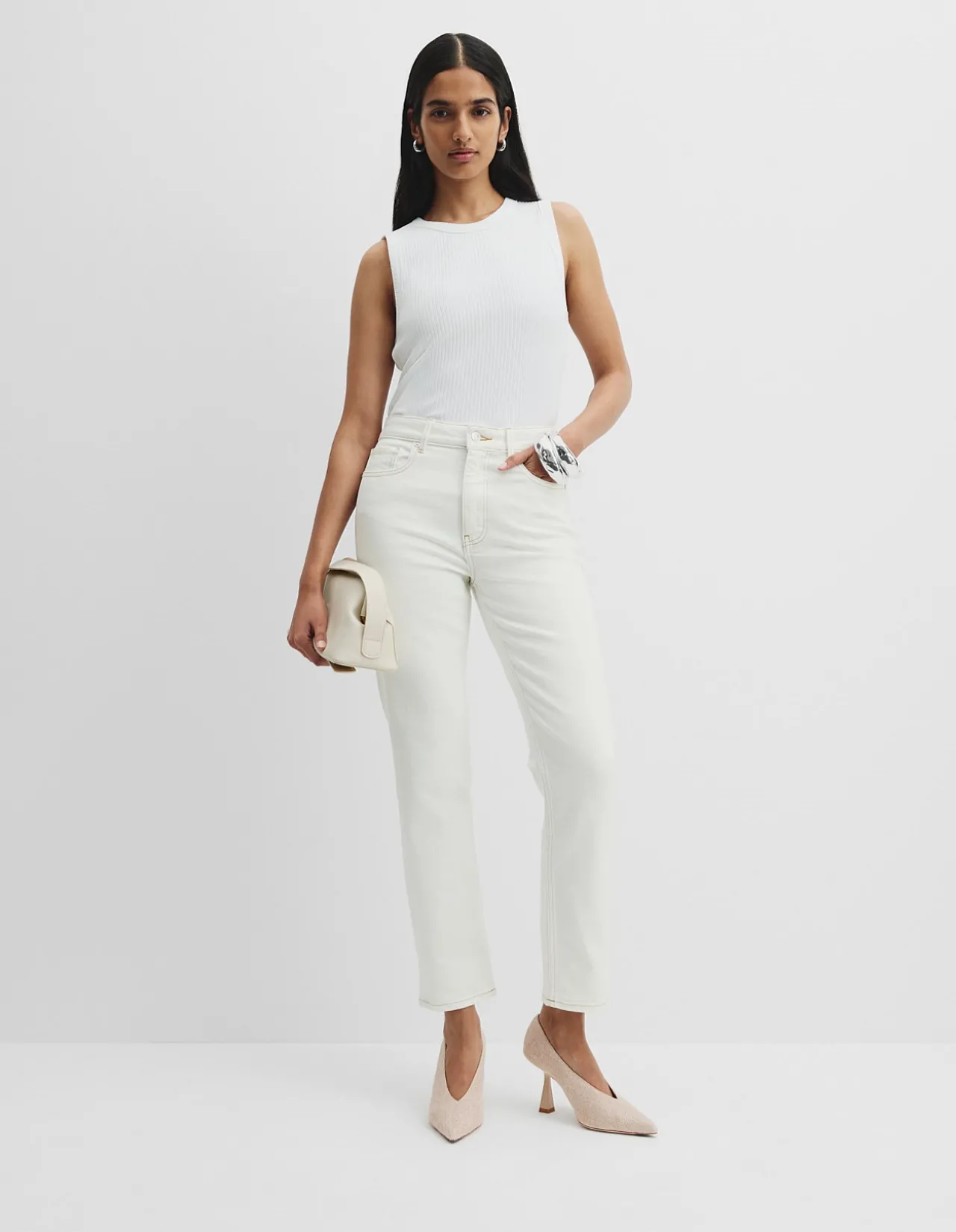 High Rise Comfort Stretch Slim Leg Jean