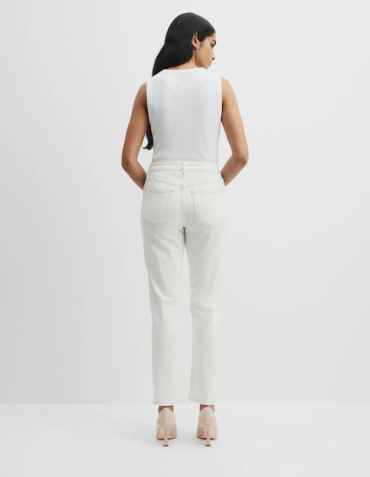 High Rise Comfort Stretch Slim Leg Jean