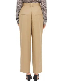 High Waist Pleated Loose Cotton Pants