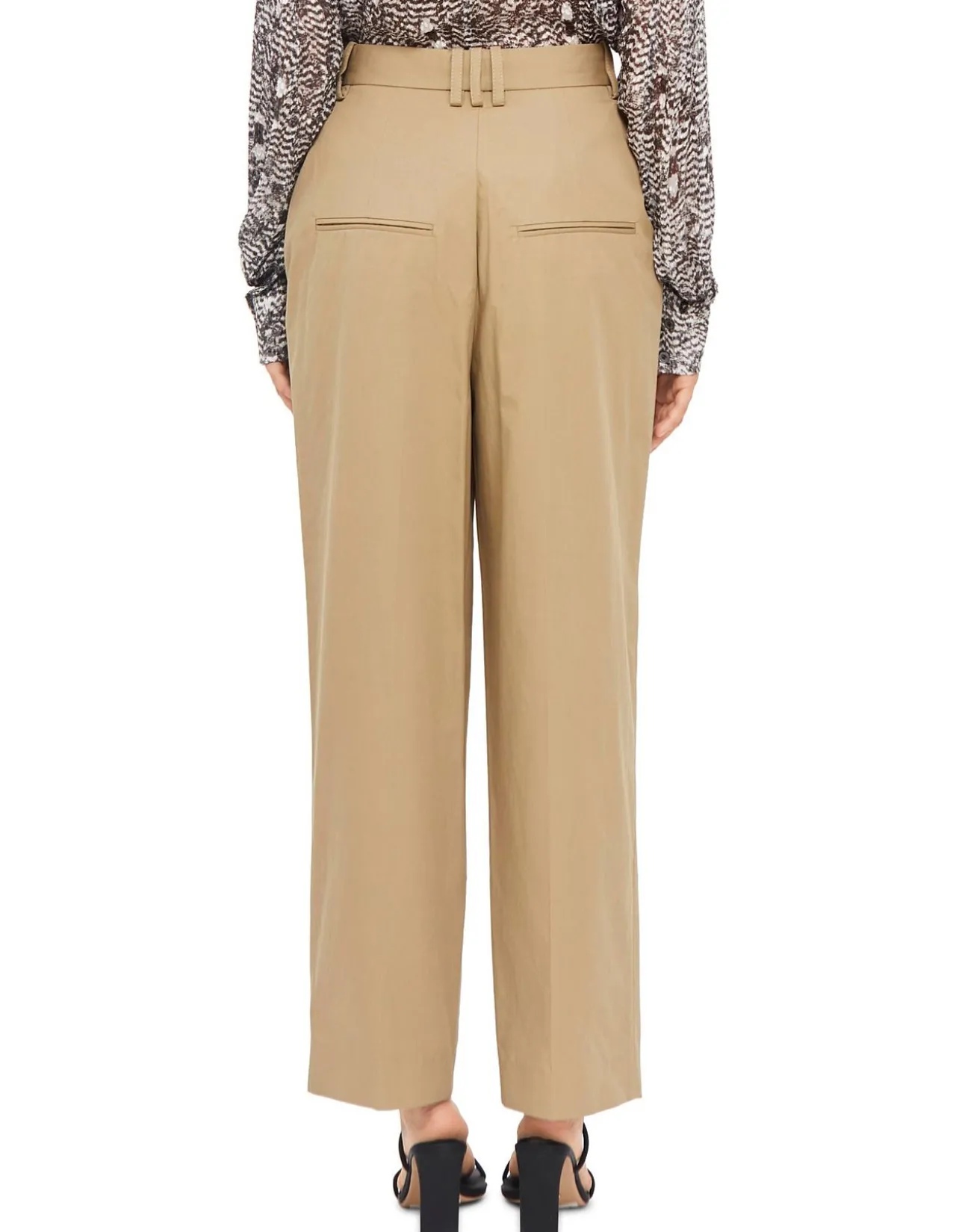 High Waist Pleated Loose Cotton Pants