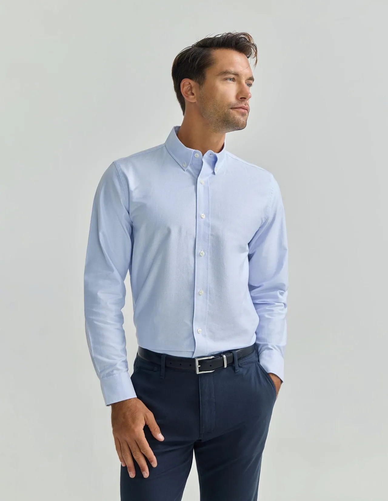 HOLLOWAY OXFORD WEAVE COTTON SHIRT