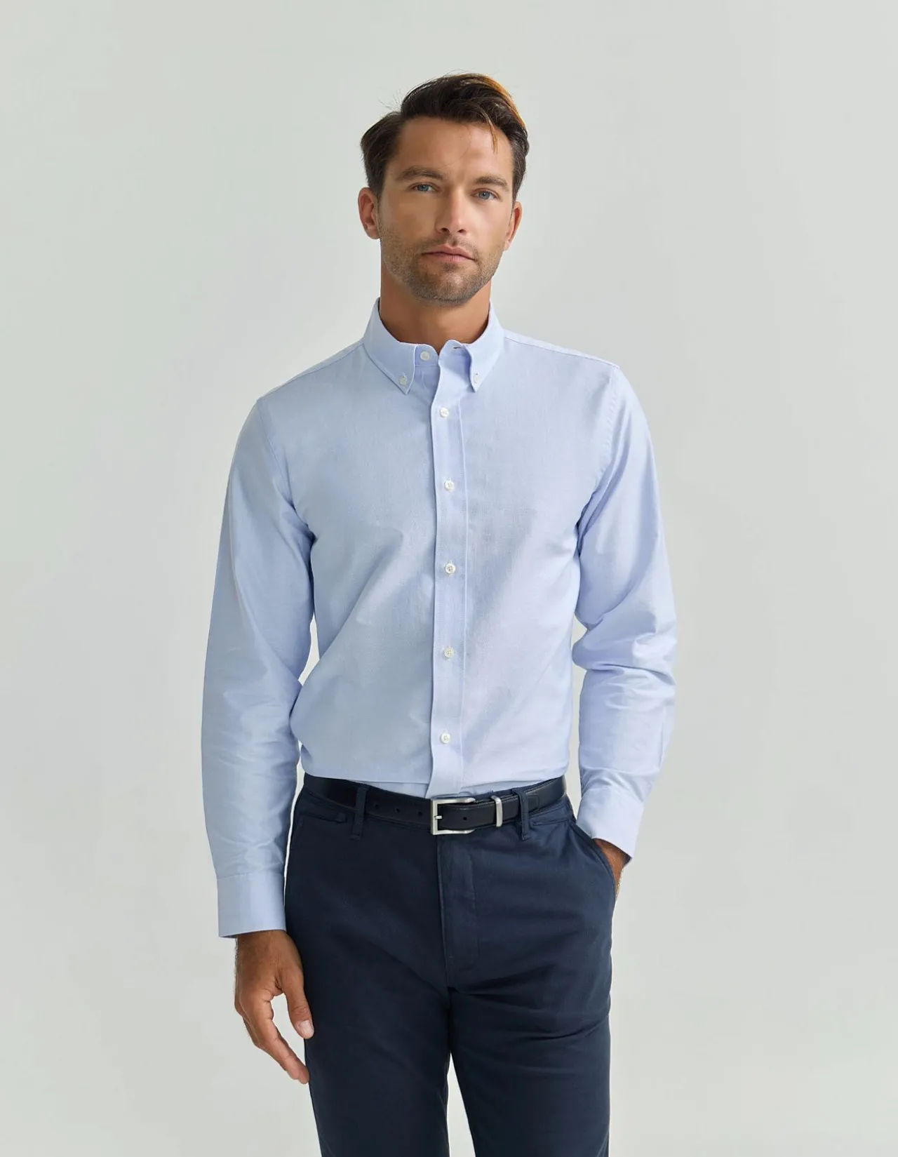 HOLLOWAY OXFORD WEAVE COTTON SHIRT