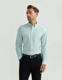 HOLLOWAY OXFORD WEAVE COTTON SHIRT