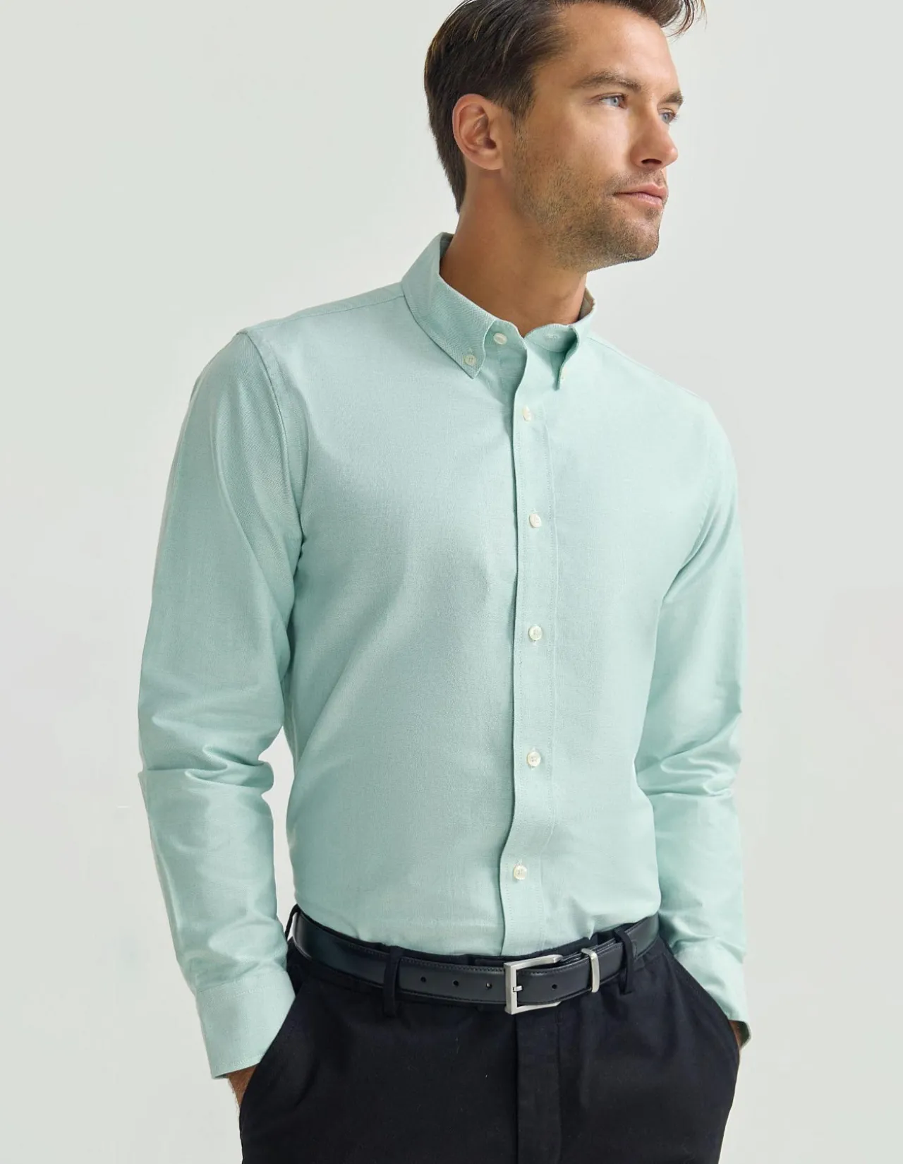 HOLLOWAY OXFORD WEAVE COTTON SHIRT