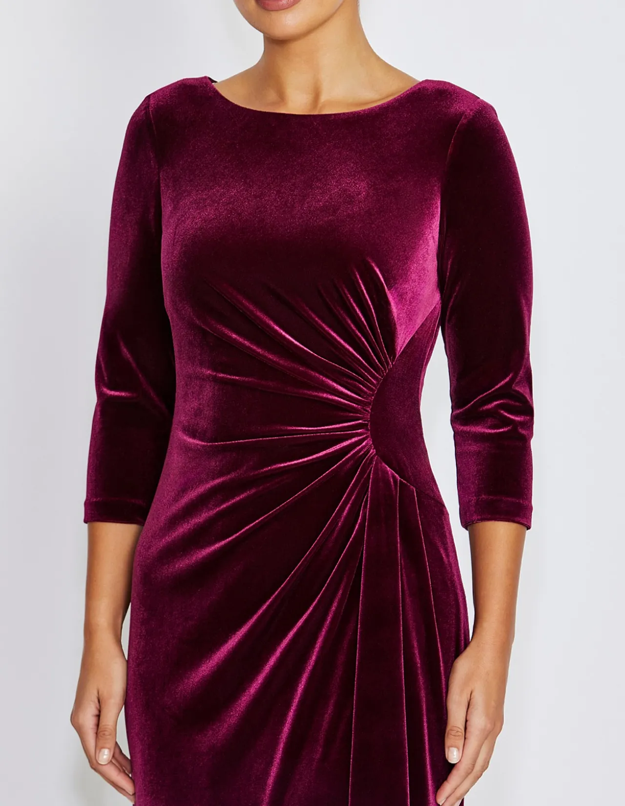 HUXLEY DARK BERRY VELOUR GOWN