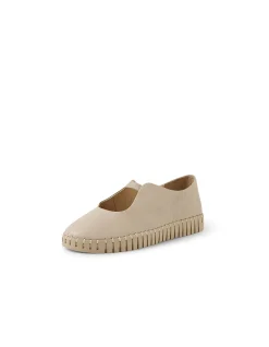 Hylow Elasticated Leather Flat Shoes