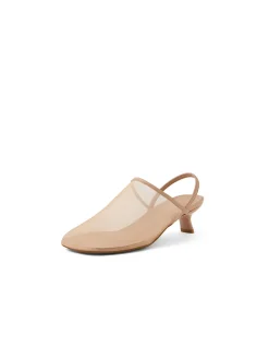 ICAN Mesh Slingback Kitten Heel Mules