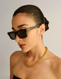 ICEBERG + BLACK SQUARE KHAKI MONO POLARIZED SUNGLASSES