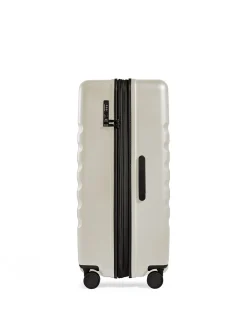 Icon Stripe 80cm Expandable Extra Large Suitcase Taupe