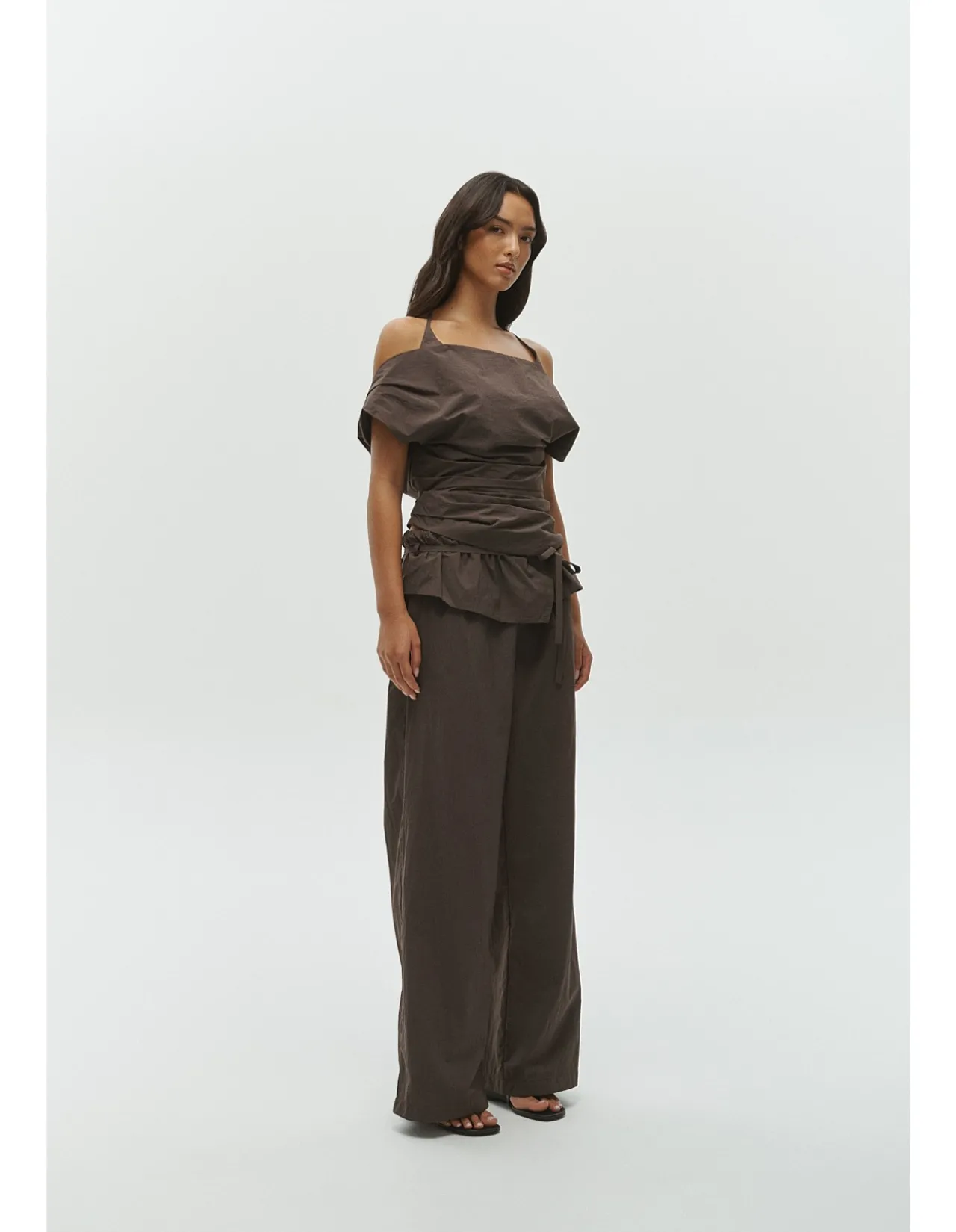 Iliah Relaxed Foldover Waist Wide Leg Pant