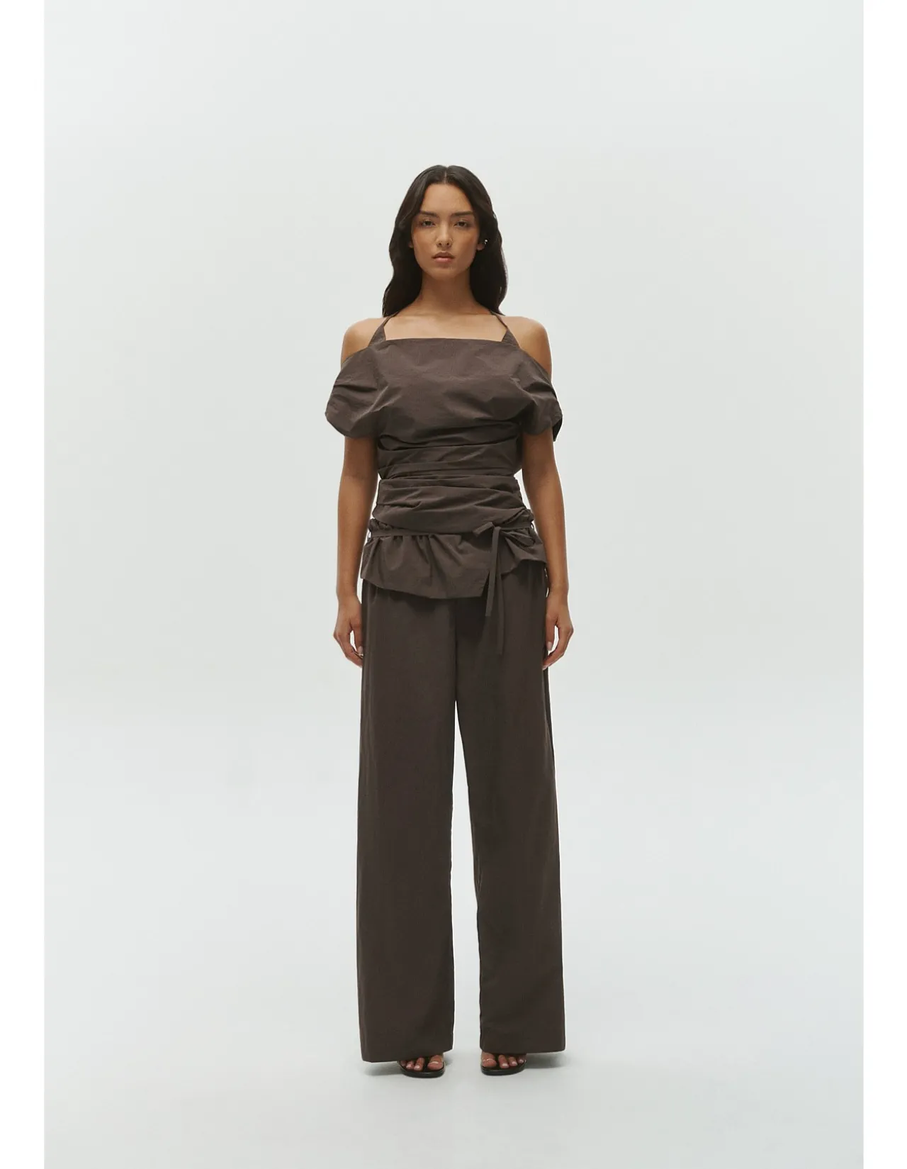 Iliah Relaxed Foldover Waist Wide Leg Pant