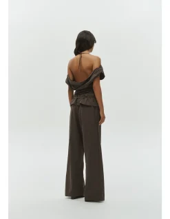 Iliah Relaxed Foldover Waist Wide Leg Pant
