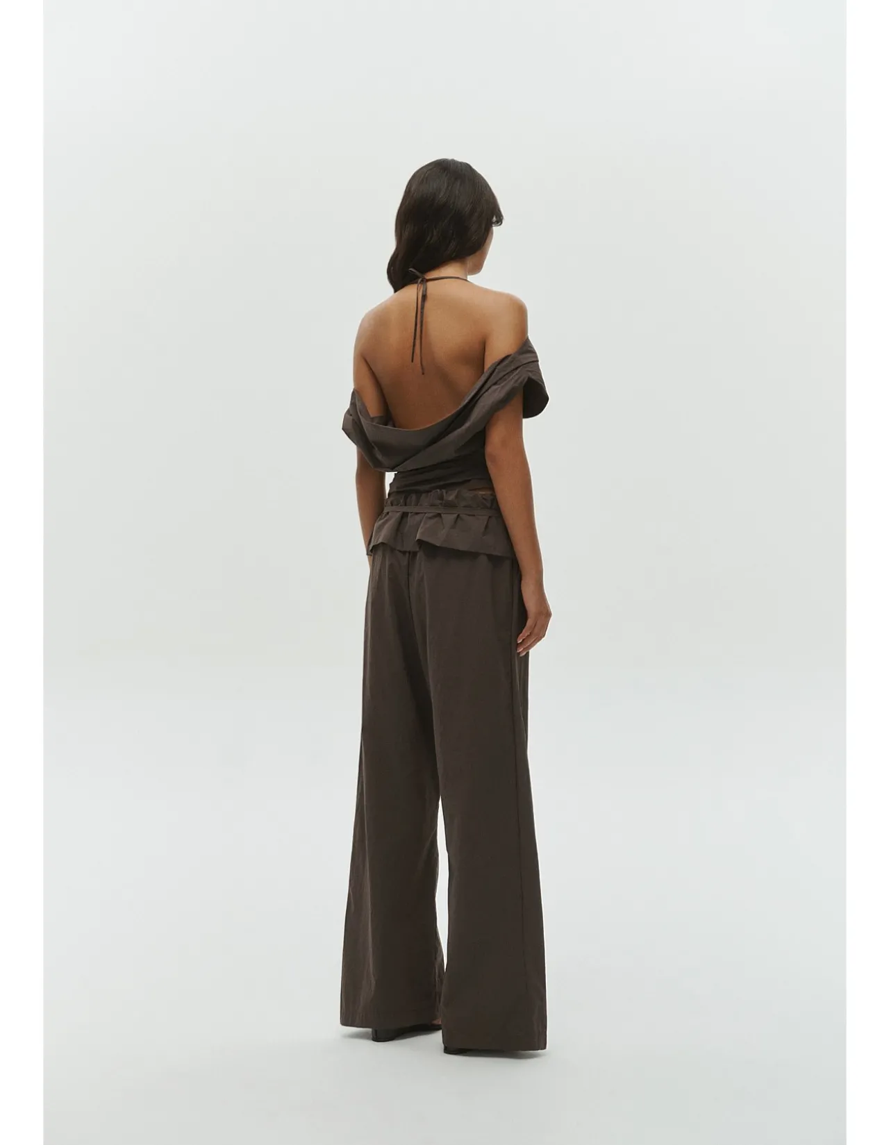 Iliah Relaxed Foldover Waist Wide Leg Pant