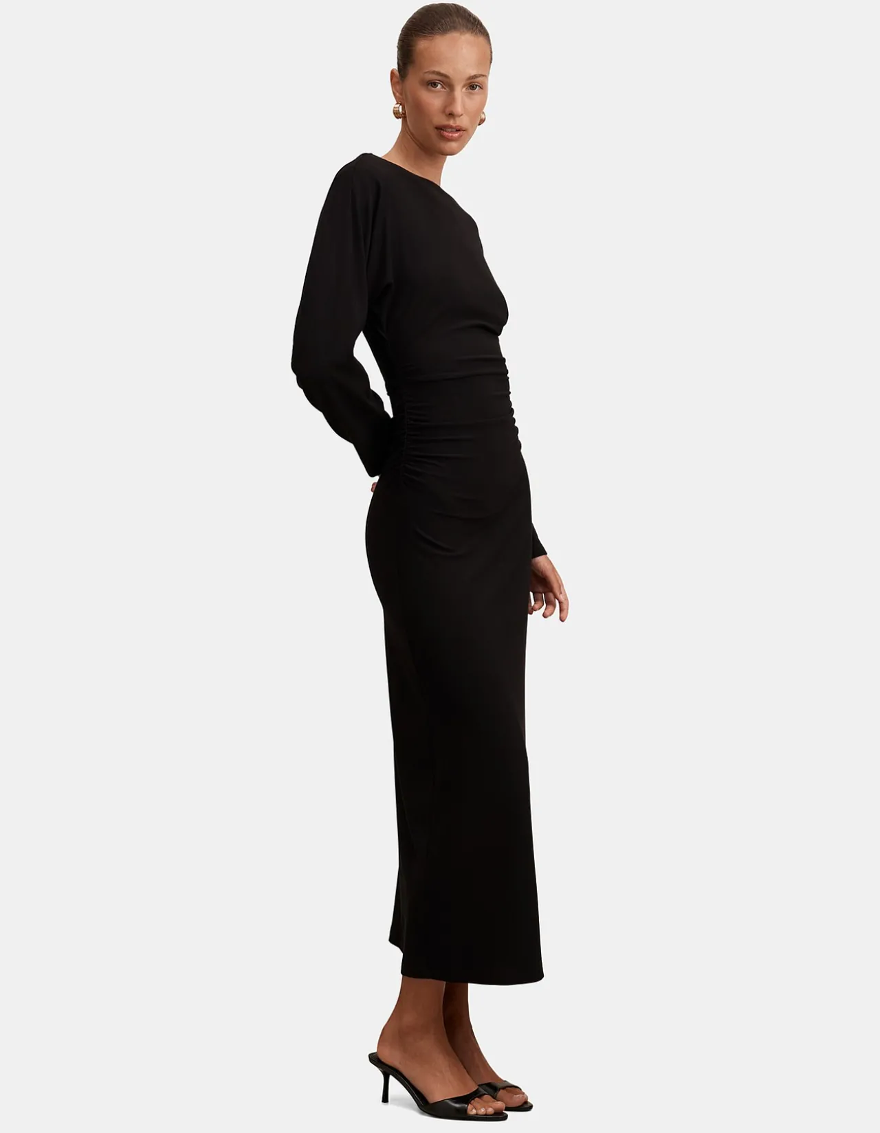 IMMY CINCHED WAIST MIDI DRESS