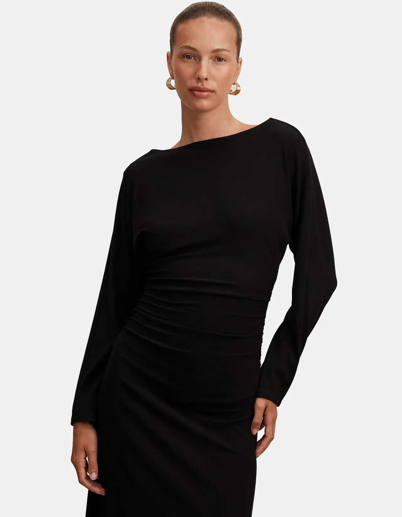IMMY CINCHED WAIST MIDI DRESS