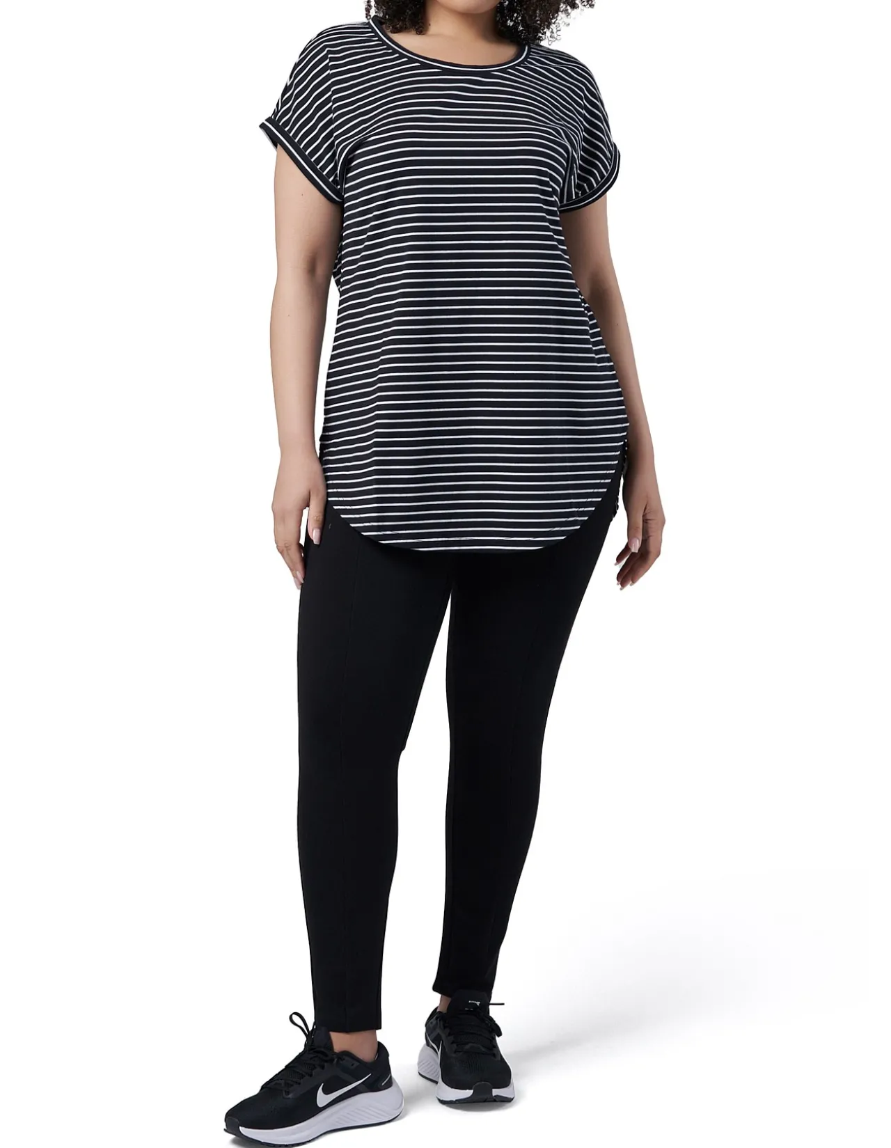 INDIGO TONIC - LAUREN LONGLINE STRIPE TEE