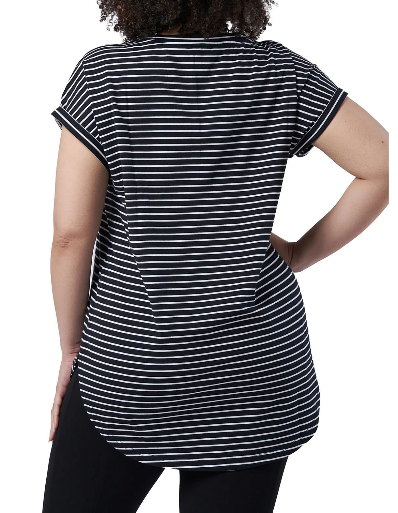 INDIGO TONIC - LAUREN LONGLINE STRIPE TEE