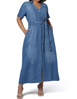 INDIGO TONIC - NAOMI CHAMBRAY MAXI DRESS