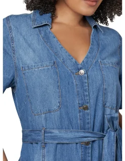 INDIGO TONIC - NAOMI CHAMBRAY MAXI DRESS