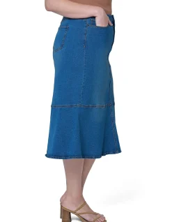 INDIGO TONIC - PENNY DENIM MIDI SKIRT