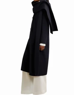 Indira Long Scarf Blindseam Coat