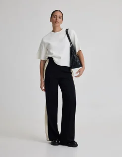 INES CONTRAST PANEL PANTS