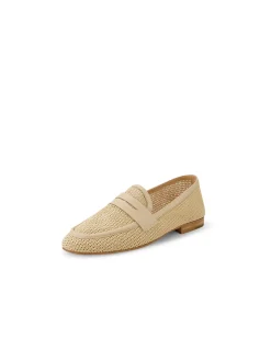 Iras Woven Raffia Penny Loafers