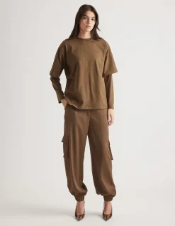 Isabella Oversized Cotton Crew Neck T Shirt