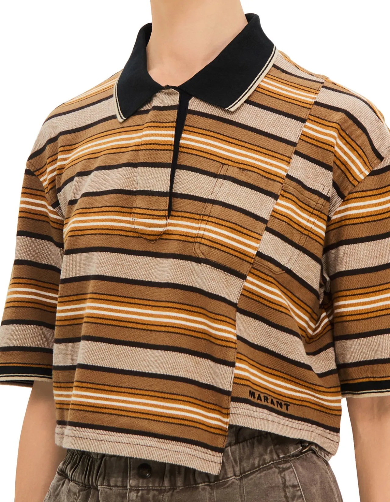 ISALYNE CROPPED SS POLO SHIRT