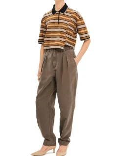 ISALYNE CROPPED SS POLO SHIRT
