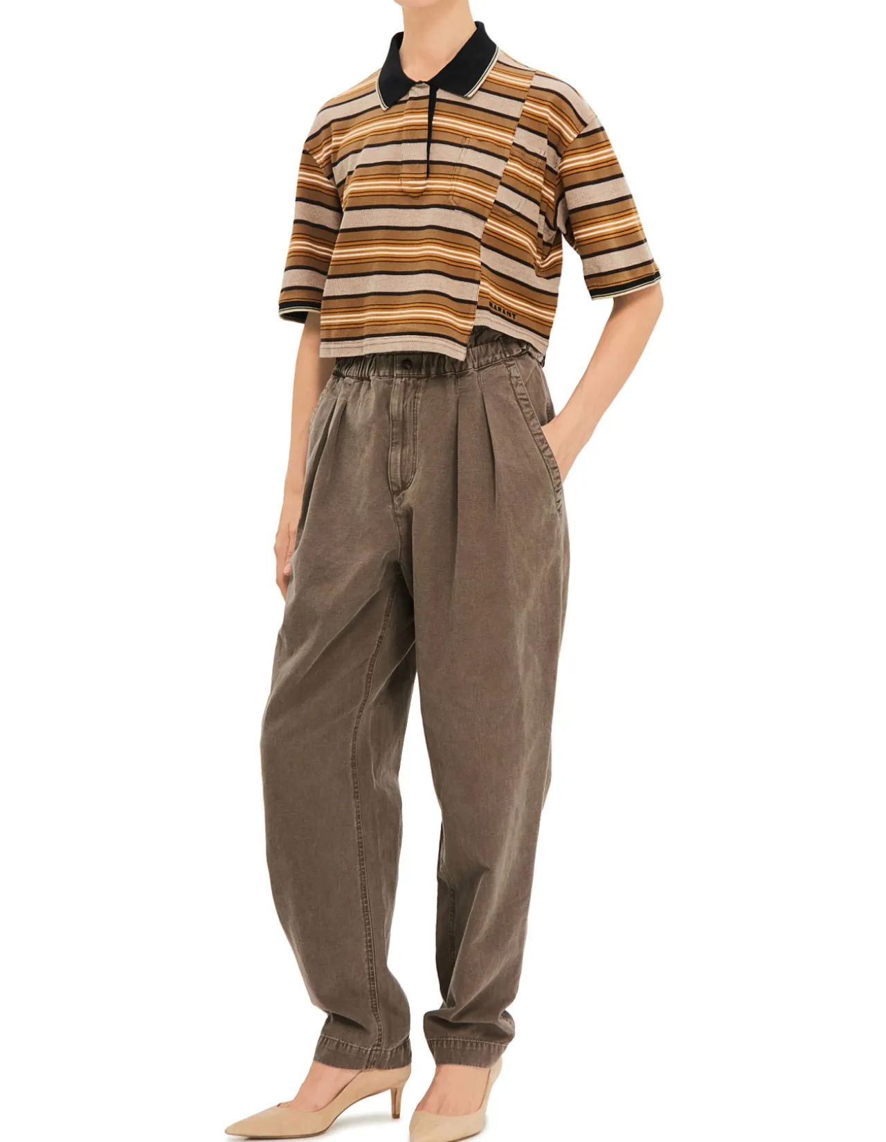 ISALYNE CROPPED SS POLO SHIRT