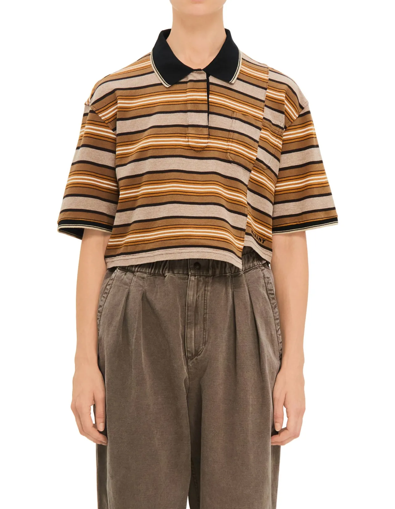 ISALYNE CROPPED SS POLO SHIRT