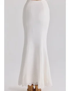 ISORELLA ANGLAISE COTTON MAXI SKIRT