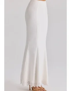 ISORELLA ANGLAISE COTTON MAXI SKIRT