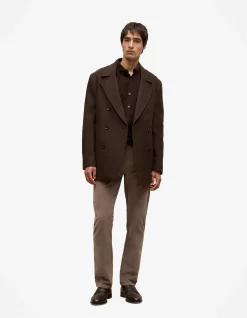 Italian Wool Herringbone Peacoat