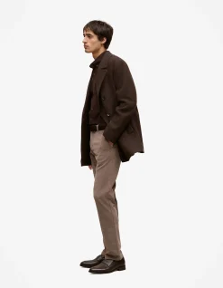 Italian Wool Herringbone Peacoat