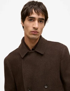 Italian Wool Herringbone Peacoat