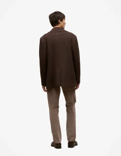 Italian Wool Herringbone Peacoat