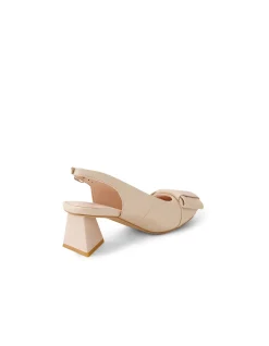 Itzel Bow Detail Block Heel Slingback Pumps