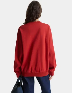 Ivy Crewneck Long Sleeve Cotton Sweatshirt