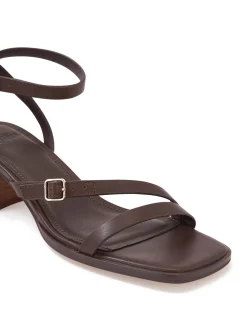 IZZI Ebony Leather Block Heel