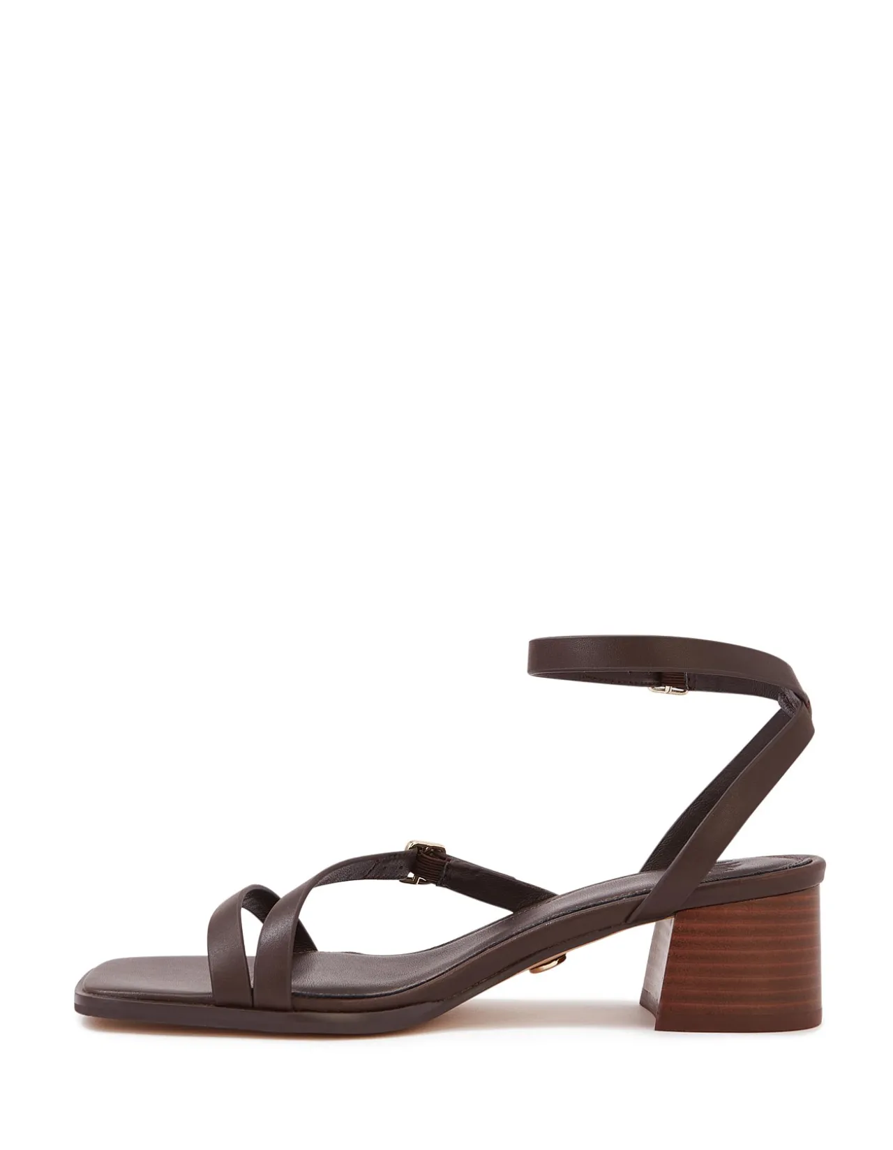 IZZI Ebony Leather Block Heel
