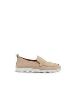 Jacko Pebble Suede Stitch Detail Loafers