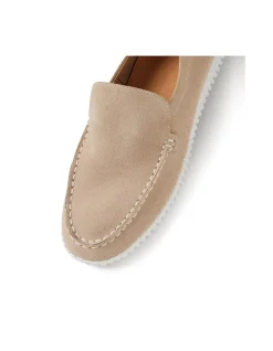 Jacko Pebble Suede Stitch Detail Loafers