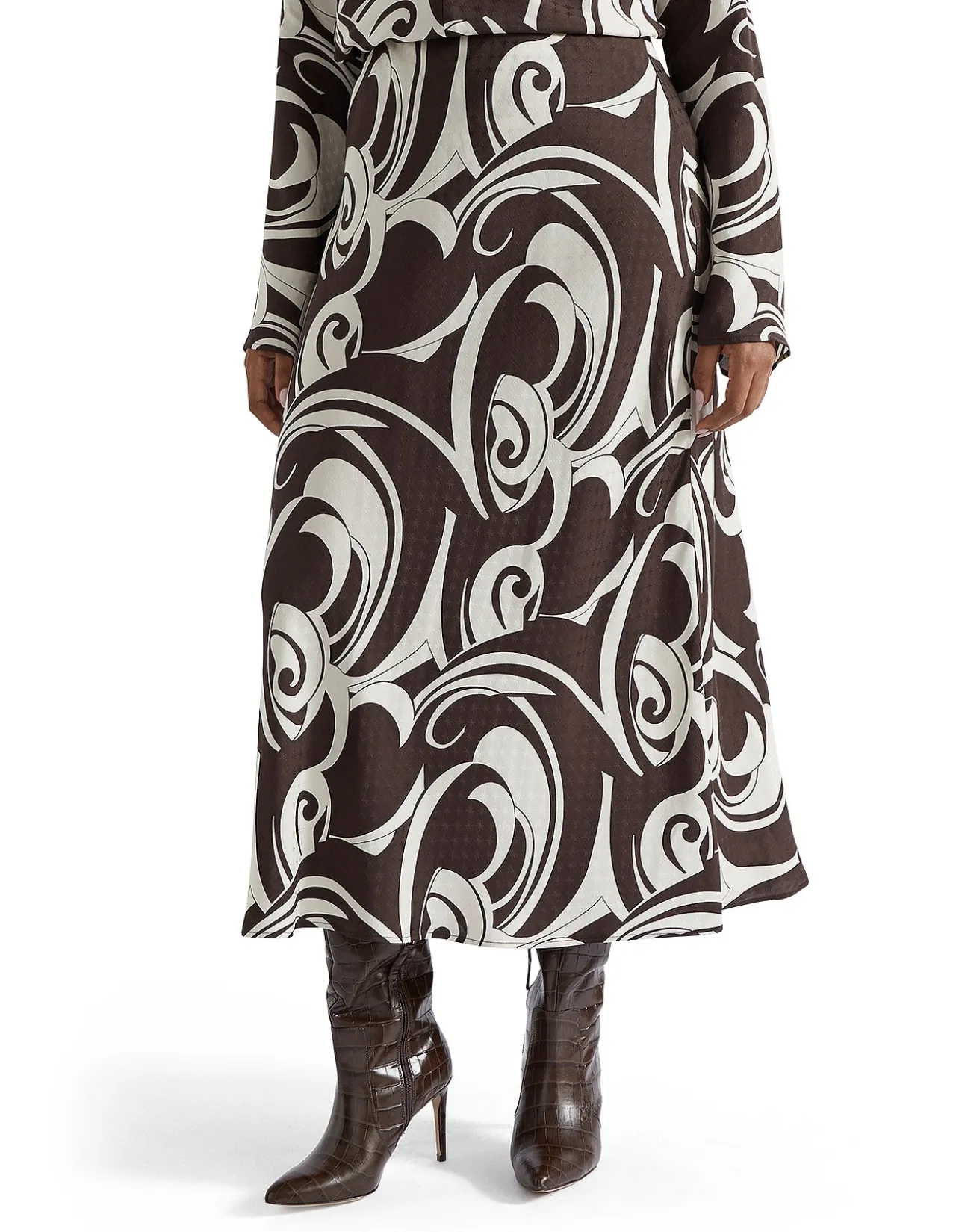 JACQUARD SWIRL SKIRT
