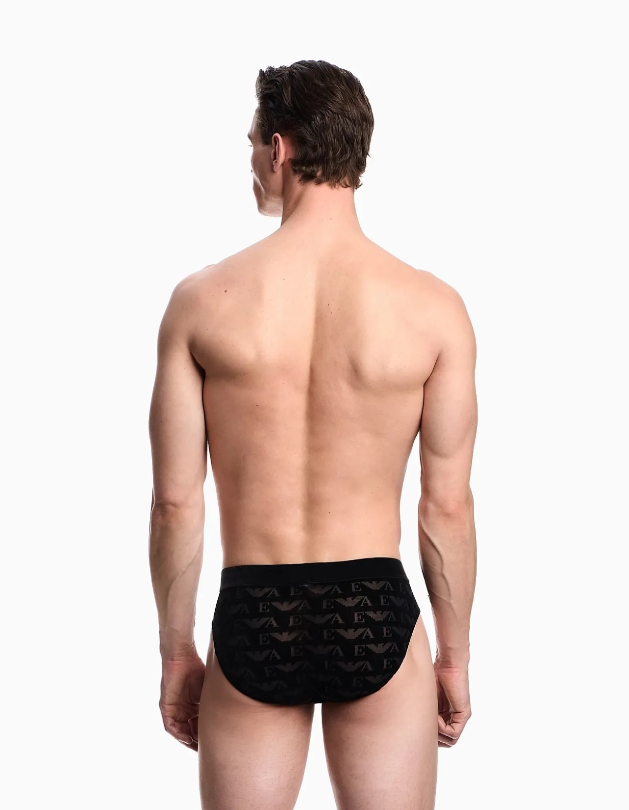 Jacquard Velvet Brief with Allover Devore Logo