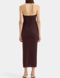 Jacques Knot Midi Dress with Halter Straps